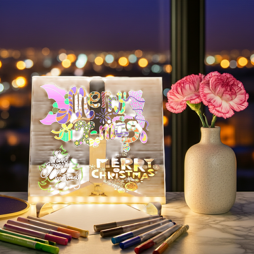 3D LED Light Glass Acrylic Writing pad