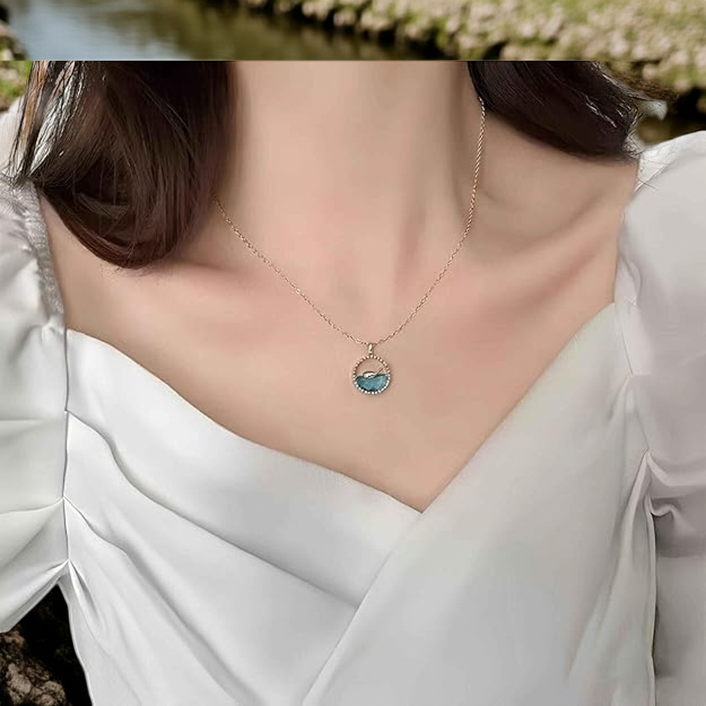 Elegant Ocean Theme Dolphin Pendant
